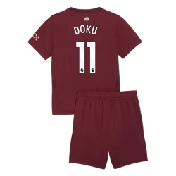 Niños Camiseta Fútbol Manchester City Jérémy Doku #11 2024-25 3ª Equipación (+ Pantalones)