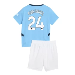 Niños Camiseta Fútbol Manchester City Josko Gvardiol #24 2024-25 1ª Equipación (+ Pantalones)