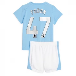 Niños Camiseta Fútbol Manchester City Phil Foden #47 2023-24 1ª Equipación (+ Pantalones)