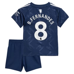 Niños Camiseta Fútbol Manchester United 2024-25 Bruno Fernandes #8 2ª Equipación (+ Pantalones)