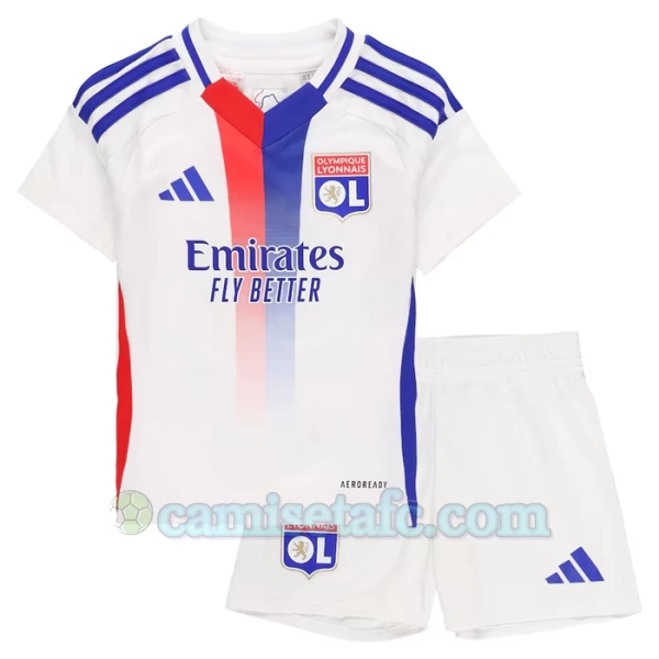 Niños Camiseta Fútbol Olympique Lyonnais 2024-25 1ª Equipación (+ Pantalones)