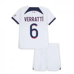 Niños Camiseta Fútbol Paris Saint-Germain PSG 2023-24 Marco Verratti #6 2ª Equipación (+ Pantalones)