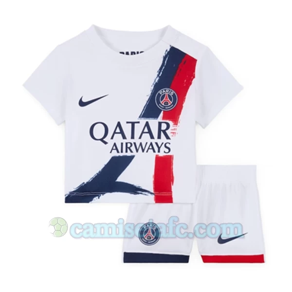 Niños Camiseta Fútbol Paris Saint-Germain PSG 2024-25 2ª Equipación (+ Pantalones)