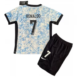 Niños Camiseta Fútbol Portugal Cristiano Ronaldo #7 Eurocopa 2024 Segunda Equipación (+ Pantalones)
