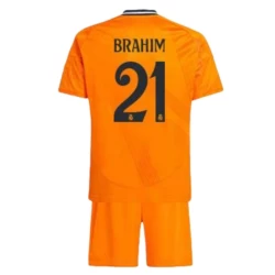 Niños Camiseta Fútbol Real Madrid 2024-25 Brahim #21 2ª Equipación (+ Pantalones)