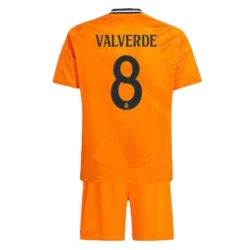 Niños Camiseta Fútbol Real Madrid 2024-25 Federico Valverde #8 2ª Equipación (+ Pantalones)