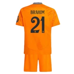 Niños Camiseta Fútbol Real Madrid 2024-25 HP Brahim #21 2ª Equipación (+ Pantalones)