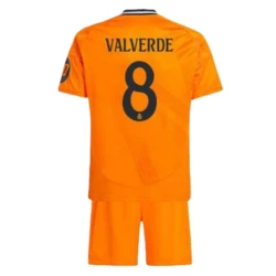 Niños Camiseta Fútbol Real Madrid 2024-25 HP Federico Valverde #8 2ª Equipación (+ Pantalones)