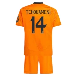 Niños Camiseta Fútbol Real Madrid 2024-25 HP Tchouameni #14 2ª Equipación (+ Pantalones)