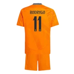 Niños Camiseta Fútbol Real Madrid 2024-25 Rodrygo #11 2ª Equipación (+ Pantalones)