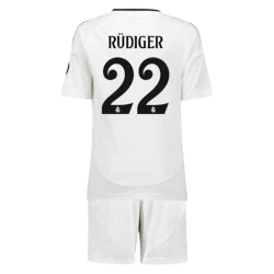 Niños Camiseta Fútbol Real Madrid Antonio Rudiger #22 2024-25 1ª Equipación (+ Pantalones)