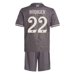 Niños Camiseta Fútbol Real Madrid Antonio Rudiger #22 2024-25 3ª Equipación (+ Pantalones)