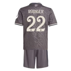 Niños Camiseta Fútbol Real Madrid Antonio Rudiger #22 2024-25 HP 3ª Equipación (+ Pantalones)