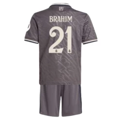 Niños Camiseta Fútbol Real Madrid Brahim #21 2024-25 HP 3ª Equipación (+ Pantalones)