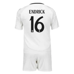 Niños Camiseta Fútbol Real Madrid Endrick #16 2024-25 1ª Equipación (+ Pantalones)