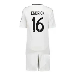 Niños Camiseta Fútbol Real Madrid Endrick #16 2024-25 HP 1ª Equipación (+ Pantalones)