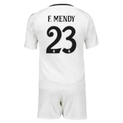 Niños Camiseta Fútbol Real Madrid F.Mendy #23 2024-25 1ª Equipación (+ Pantalones)