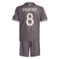 Niños Camiseta Fútbol Real Madrid Federico Valverde #8 2024-25 HP 3ª Equipación (+ Pantalones)