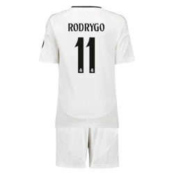 Niños Camiseta Fútbol Real Madrid Rodrygo #11 2024-25 1ª Equipación (+ Pantalones)