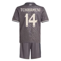 Niños Camiseta Fútbol Real Madrid Tchouameni #14 2024-25 3ª Equipación (+ Pantalones)