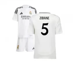 Niños Camiseta Fútbol Real Madrid Zinédine Zidane #5 2024-25 1ª Equipación (+ Pantalones)